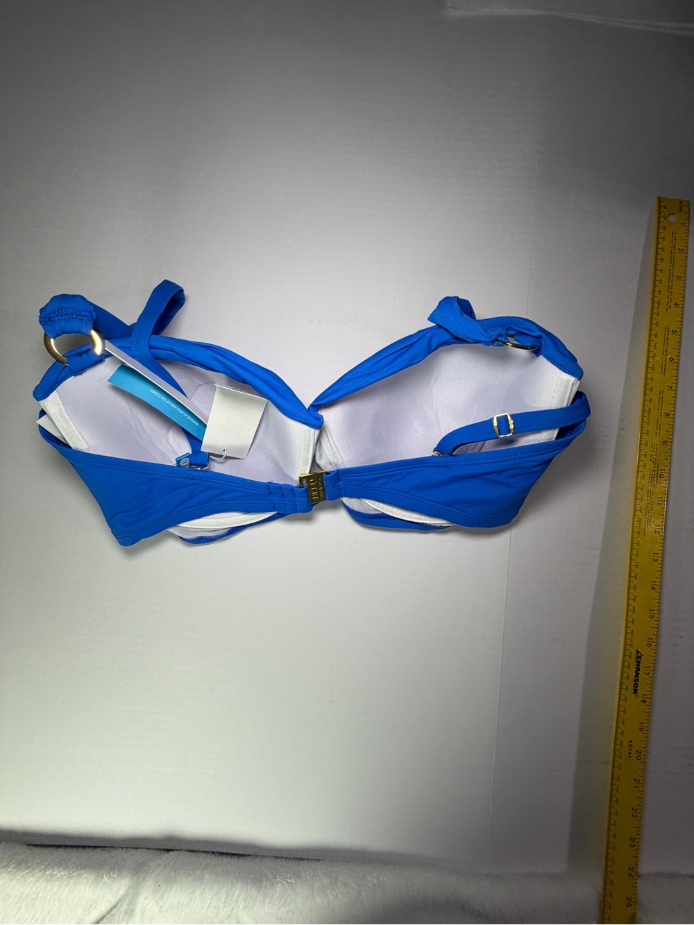 Bleu Rod Beattie Azur Park Bikini Top in Bright Blue 38D - Picture 5 of 5